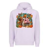Lilac Fall Cow Rainbow Premium Hoodie - LillyAllenDesigns