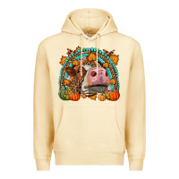 Pina Colada Fall Cow Rainbow Premium Hoodie - LillyAllenDesigns