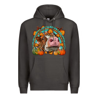 Smoke Fall Cow Rainbow Premium Hoodie - LillyAllenDesigns