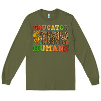 Army Green educator of tiny humans Long Sleeve Tee - BundleAndBundleShop