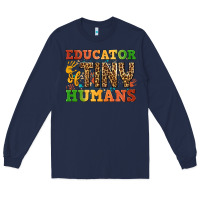 Navy educator of tiny humans Long Sleeve Tee - BundleAndBundleShop