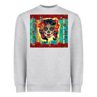 Heather Grey sugar skull tumbler 3 Heavyweight Sweatshirt - CTS Tumbler Store