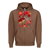 Chestnut valentines day skeleton Zipper Hoodie - NancyCooperArtShop