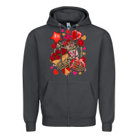 Smoke valentines day skeleton Zipper Hoodie - NancyCooperArtShop