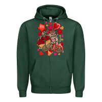 Sports Green valentines day skeleton Zipper Hoodie - NancyCooperArtShop