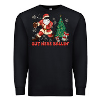 Black out here ballin' Premium Sweatshirt - MaliasSmallBusiness