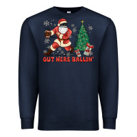 Navy out here ballin' Premium Sweatshirt - MaliasSmallBusiness