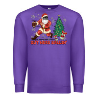 Purple out here ballin' Premium Sweatshirt - MaliasSmallBusiness
