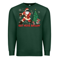 Sports Green out here ballin' Premium Sweatshirt - MaliasSmallBusiness