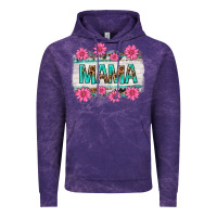 Cloud Purple mama leopard with turquoise background Vintage Hoodie - texasbilliewilder
