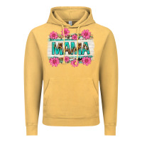 Vintage Mustard mama leopard with turquoise background Vintage Hoodie - texasbilliewilder