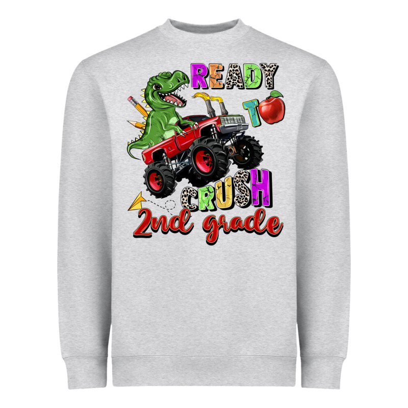 Ready To Crush 2nd Grade Heavyweight Sweatshirt by Zillion Design Studio | Teevron