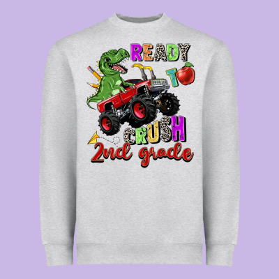 Ready To Crush 2nd Grade Heavyweight Sweatshirt Designed By Zillion Design Studio