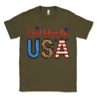 Army Green god bless the usa Classic Tee - BundleAndBundleShop