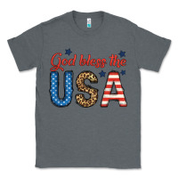 Charcoal Heather god bless the usa Classic Tee - BundleAndBundleShop