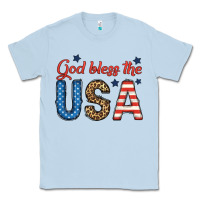 Dusty Blue god bless the usa Classic Tee - BundleAndBundleShop