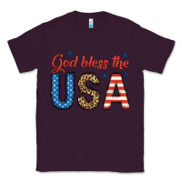 Plum god bless the usa Classic Tee - BundleAndBundleShop