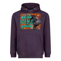 Plum Thanksgiving Turkey Gobble Gobble Heavyweight Hoodie - NancyCooperArtShop