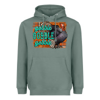 Sage Thanksgiving Turkey Gobble Gobble Heavyweight Hoodie - NancyCooperArtShop