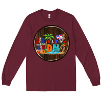 Burgundy Dominican Republic car coaster Long Sleeve Tee - AdoDesignShop
