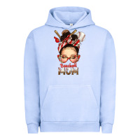 Pigment Grape Ice Baseball Mom Messy Bun Urban Hoodie - texasbilliewilder