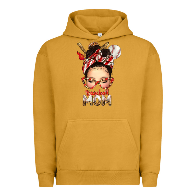 Baseball Mom Messy Bun Urban Hoodie by texasbilliewilder | Teevron