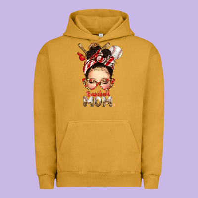 Baseball Mom Messy Bun Urban Hoodie Designed By Texasbilliewilder