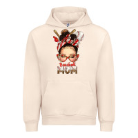 Sandshell Baseball Mom Messy Bun Urban Hoodie - texasbilliewilder