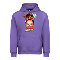 Tulip Baseball Mom Messy Bun Urban Hoodie - texasbilliewilder
