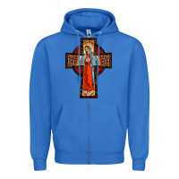 True Royal lady of guadalupe leopard cross Zipper Hoodie - BarkalooDesign