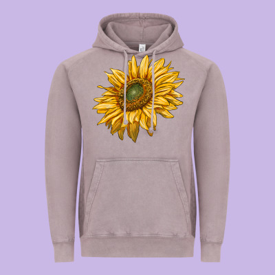 Sunflower Vintage Hoodie Designed By Ranaportraitstore