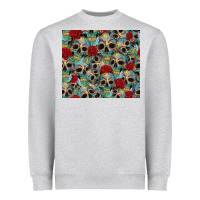 Heather Grey sugar skulls roses tumbler 3 Heavyweight Sweatshirt - CTS Tumbler Store