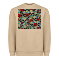 Sugar Skulls Roses Tumbler 3 Heavyweight Sweatshirt | Teevron
