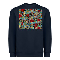 Navy sugar skulls roses tumbler 3 Heavyweight Sweatshirt - CTS Tumbler Store