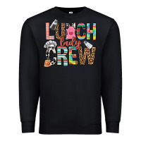 Black lunch lady crew Premium Sweatshirt - NancyCooperArtShop
