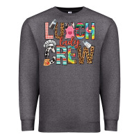 Charcoal Heather lunch lady crew Premium Sweatshirt - NancyCooperArtShop