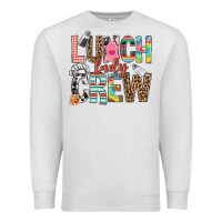 Oatmeal Heather lunch lady crew Premium Sweatshirt - NancyCooperArtShop
