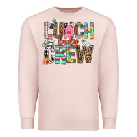 Pale Pink lunch lady crew Premium Sweatshirt - NancyCooperArtShop