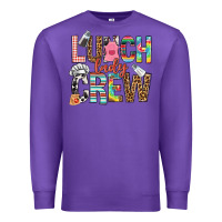 Purple lunch lady crew Premium Sweatshirt - NancyCooperArtShop