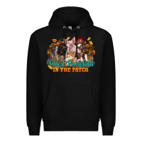 Black Fall Cutest Pumpkin In The Patch Pig Premium Hoodie - LillyAllenDesigns