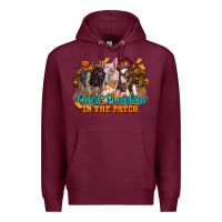 Burgundy Fall Cutest Pumpkin In The Patch Pig Premium Hoodie - LillyAllenDesigns