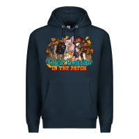 Navy Fall Cutest Pumpkin In The Patch Pig Premium Hoodie - LillyAllenDesigns