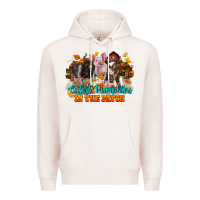 Pale Pink Fall Cutest Pumpkin In The Patch Pig Premium Hoodie - LillyAllenDesigns