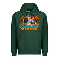 Sports Green Fall Cutest Pumpkin In The Patch Pig Premium Hoodie - LillyAllenDesigns
