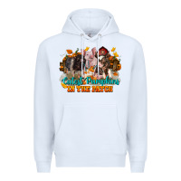 White Fall Cutest Pumpkin In The Patch Pig Premium Hoodie - LillyAllenDesigns