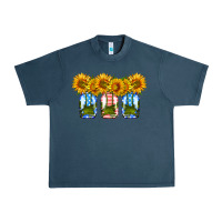 American Sunflower Mason Jar Urban Heavy Tee | Teevron