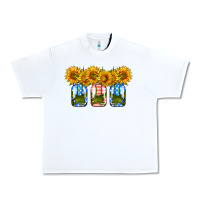 White american sunflower mason jar Urban Heavy Tee - HRA Design Shop