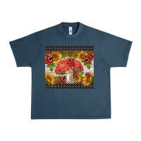 Midnight Navy ladybug mushrooms Urban Heavy Tee - BarkalooDesign