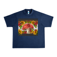 Navy ladybug mushrooms Urban Heavy Tee - BarkalooDesign