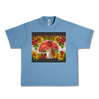 Pebble Blue ladybug mushrooms Urban Heavy Tee - BarkalooDesign